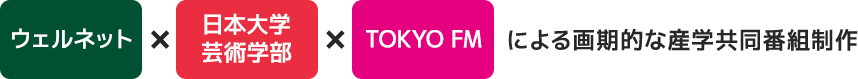 ウェルネット×日本大学芸術学部×TOKYO FMによる画期的な産学共同番組制作