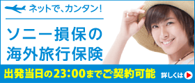 ネットで、カンタン!ソニー損保の海外旅行保険 出発当日の23:00までご契約可能 ネットで、カンタン!ソニー損保の海外旅行保険 出発当日の23:00までご契約可能