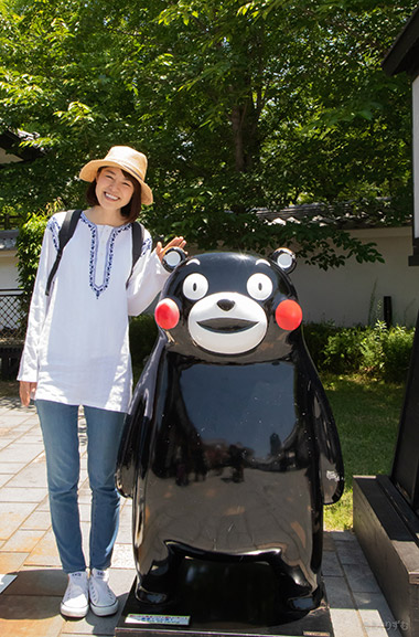 熊本、来たよ～。やっぱり、この子と一緒にパチリ♪