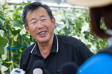 ＪＡやつしろ北部野菜果実選果場利用組合の太江田雄一組合長にお話を伺いました。