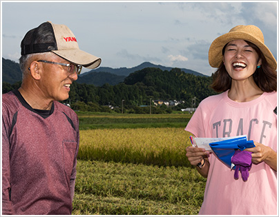 お米の生産者・小島さんにお話を伺う
