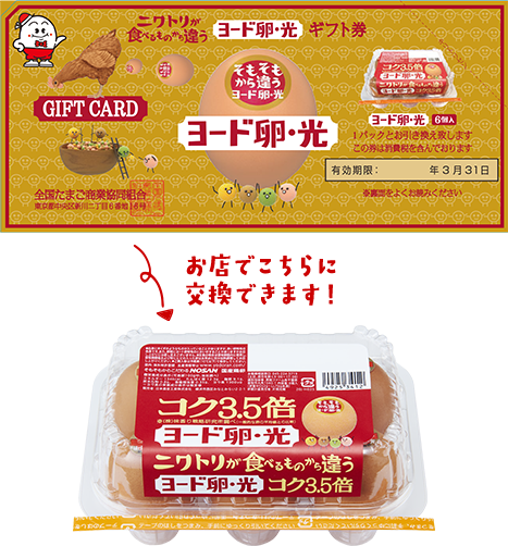 「ヨード卵・光ギフト券