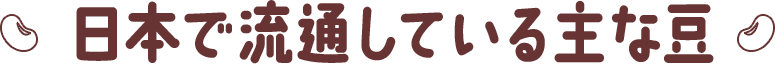 日本で流通している主な豆