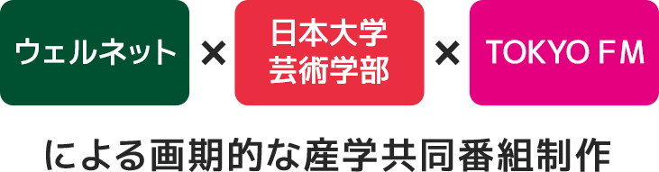 ウェルネット×日本大学芸術学部×TOKYO FMによる画期的な産学共同番組制作