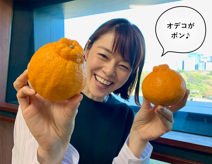 オデコがポン♪ オデコがポン♪