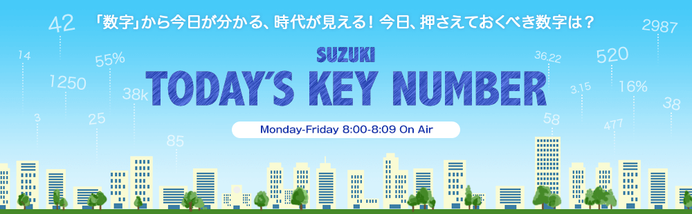 SUZUKI TODAY'S KEY NUMBER - TOKYO FM 80.0MH - 