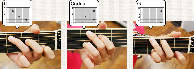 C／Cadd9／G