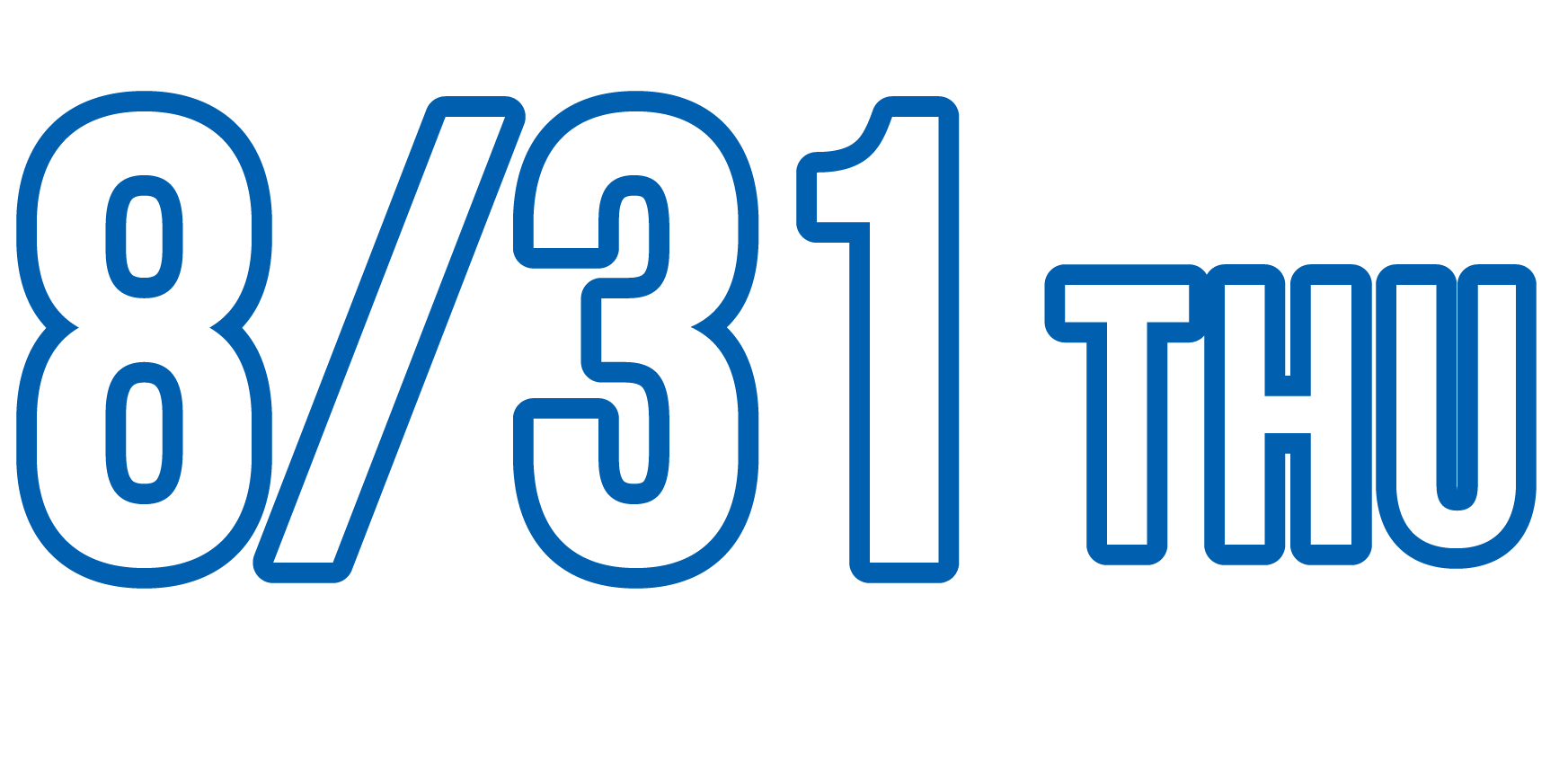 8/31 THU