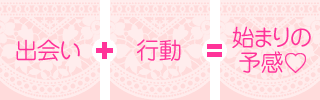(　出会い　) ＋ (　行動　) ＝ (　はじまりの予感　)