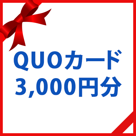 QUOカード3000円分