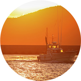 鳥羽湾の夕焼け