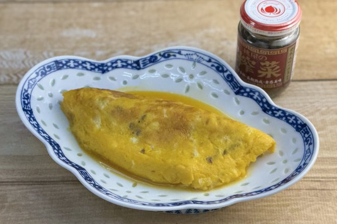 搾菜チーズオムレツ