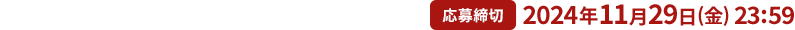 応募締切 2024年11月29日(金)23:59