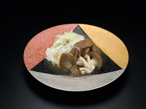 霜降りひらたけと白菜のスープ蒸し