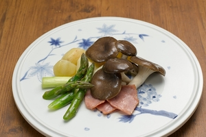 霜降りひらたけのスタミナ炒め