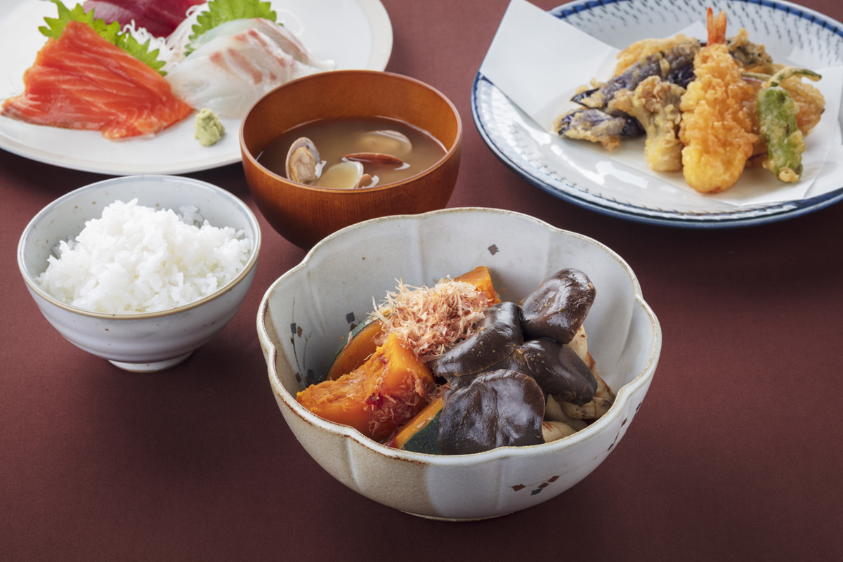 霜降りひらたけとかぼちゃの土佐煮