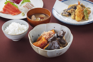 霜降りひらたけとかぼちゃの土佐煮