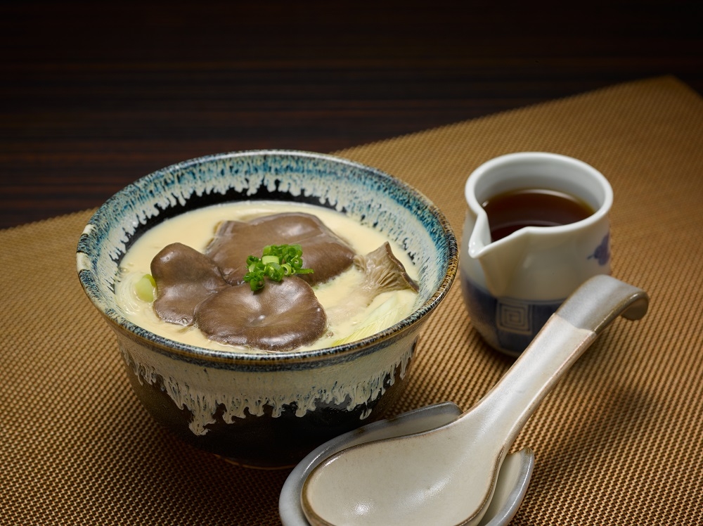 霜降りひらたけの茶碗蒸し雑炊