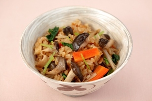 霜降りひらたけの炊き込みご飯