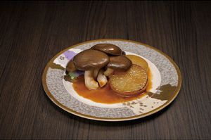 霜降りひらたけと大根のステーキ