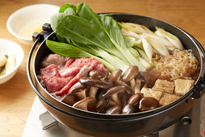 霜降りひらたけの牛すき煮