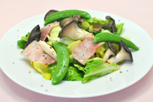 霜降りひらたけとキャベツのバター炒め